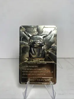 PIKACHU Pokemon 23K Gold Plated Trading Card 1999 Burger King Limited Edition - Image 2