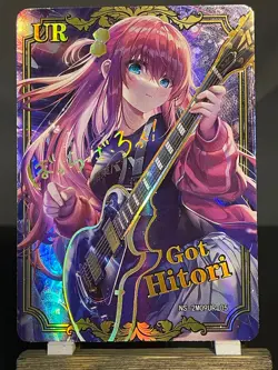 Goddess Story CCG Anime Waifu Doujin Holo Foil Card UR Rare - Hitori Bocchi Rock - Image 1