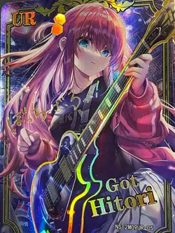 Goddess Story CCG Anime Waifu Doujin Holo Foil Card UR Rare - Hitori Bocchi Rock - Image 2