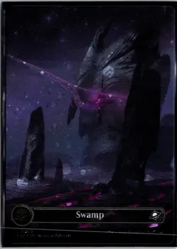 Swamp (0369) (Borderless) (Galaxy Foil) Foil L Edge of Eternities 369 NM - Image 1
