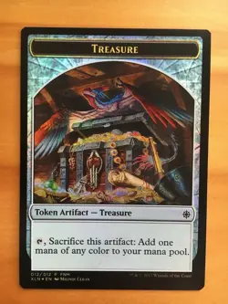 Mtg Ixalan Pirate Treasure Token Double-Sided FOIL NM - Image 2