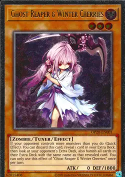 Yugioh Ghost Reaper & Winter Cherries OP20-EN001 Ultimate Rare - Image 2