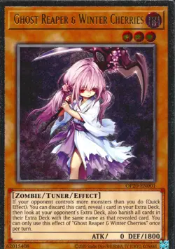 Yugioh Ghost Reaper & Winter Cherries OP20-EN001 Ultimate Rare - Image 3