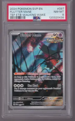 Pokemon Center PSA 8 Flutter Mane Promo SVP 097 Pokemon Card - Image 1