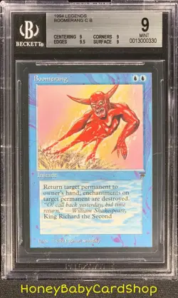 MTG Legends 1994 Boomerang BGS 9.0Q+ (Quad+) Mint Old School 93/94 - Image 1