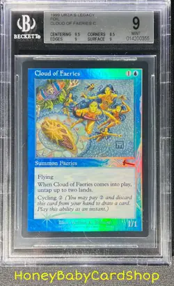 MTG Urza's Legacy Foil 1999 Cloud of Faeries BGS 9.0 MINT Silver Age Staple - Image 1