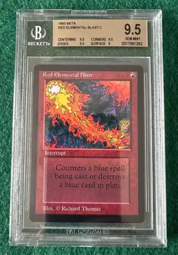 Red Elemental Blast - BETA - MTG - BGS 9.5. Super Nice. More MTG In My Store. - Image 1