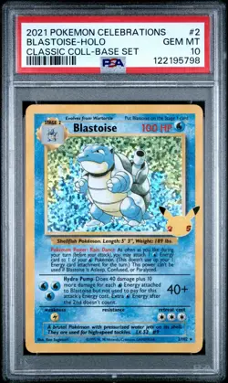 2021 Pokemon Celebrations Classic Collection 2 Blastoise-holo PSA 10 - Image 1