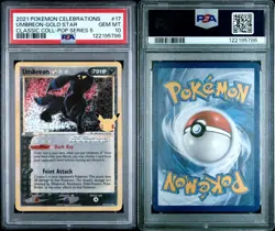 2021 Pokemon Celebrations Classic Collection 17 Umbreon - Gold Star PSA 10 - Image 3