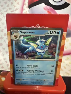 Pokemon Scarlet & Violet 151 Vaporeon 134/165 Holo Rare Near Mint - Image 1