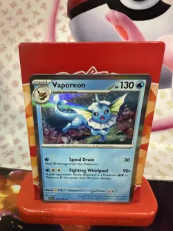 Pokemon Scarlet & Violet 151 Vaporeon 134/165 Holo Rare Near Mint - Image 3