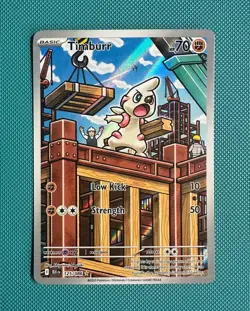 Timburr 125/086 Pokemon TCG Black Bolt Illustration Rare (NM) - Image 1