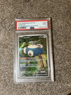 Pokemon Center 151 ETB Snorlax SVP 051 Stamp Promo Card PSA 9 Mint Condition - Image 1