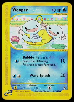 Pokemon Card - Wooper Aquapolis 117/147 Common Non Holo - Image 1