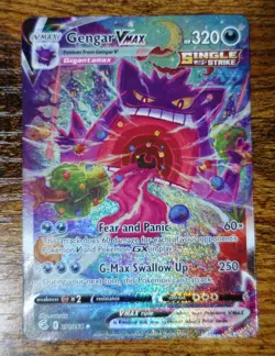 Gengar VMAX 271/264 Alt Art Fusion Strike Pokemon Card NM-MINT Pack Fresh - Image 1