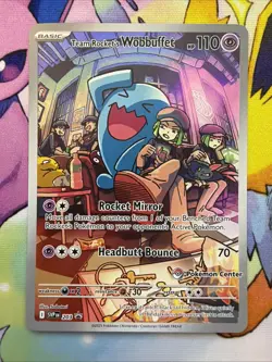 Team Rockets Wobbuffet 203 Pokemon Center Stamped Black Star Promo Card SVP203 - Image 1
