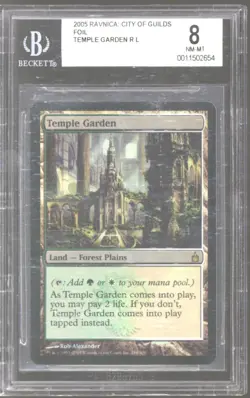 Magic MTG Ravnica City of Guilds FOIL Temple Garden BGS 8 NEAR MINT NM - Image 1