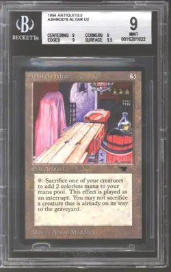 Magic MTG Antiquities Ashnod's Altar BGS 9 (9, 9, 9, 9.5) NEAR MINT NM - Image 1