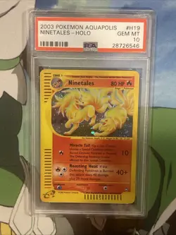 Pokemon Ninetales Aquapolis Holo Rare #H19 PSA 10 Gem Mint - Image 2
