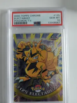 2000 Topps Chrome Pokemon #125 Electabuzz Gem MT PSA 10 - Image 1