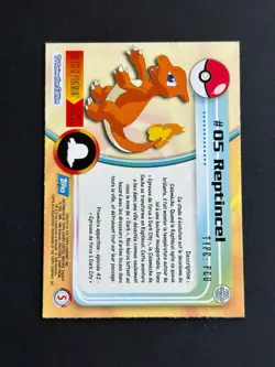Pokemon - TV Animation - TOPPS - #05 Reptincel - Blue Logo - Occasion - FR - Image 2