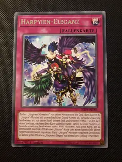 Yu-Gi-Oh! Harpyien-Eleganz, LED4-DE005, Rare, 1. Auflage, Deutsch, Near Mint - Image 1