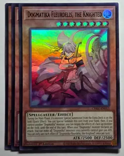 Yugioh x3 Dogmatika Fleurdelis, the Knighted CH01-EN015 Ultra Rare 1st Edition - Image 1