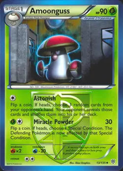 Amoonguss (Team Plasma) 13/135 Uncommon Plasma Storm Lightly Played Pokemon Card - Image 1