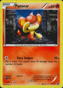 Pansear XY131 Holo Promo XY Promos Pokemon Card MP - Image 1
