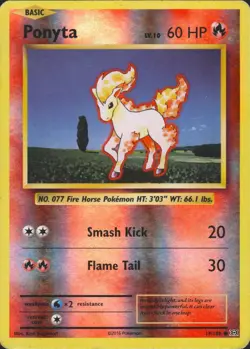 Ponyta 19/108 Reverse Holo Common XY - Evolutions Pokemon Card MP - Image 1