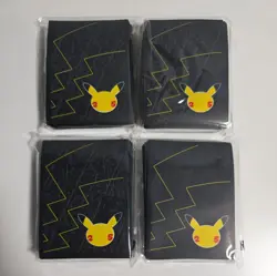 4x Pokemon Celebrations 25th Elite Trainer Box ETB Black Card Sleeves New - Image 1