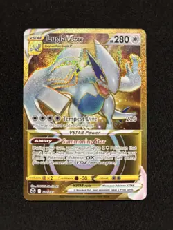 Lugia VSTAR 211/195 Secret Rare Silver Tempest Pokemon Card - Image 1
