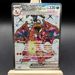 Pokemon TCG Obsidian Flames Charizard EX 215/197 Secret Illustrative Rare Card - Image 2