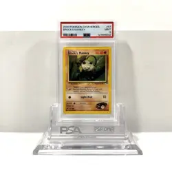 BROCK’S MANKEY 67/132 - GYM HEROES 1999-2000 POKEMON CARD - POP 24 - PSA 9 MINT - Image 1