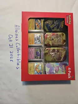 Pokemon 4 Mini Tins + 4 Promo Cards - 151 SAMS CLUB - IN HAND SAME DAY SHIPPING - Image 1