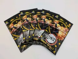 Demon Slayer Kimetsu No Yaiba Pack Trading Card Booster Packs X5 Japanese - Image 1