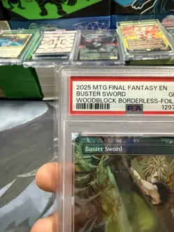 Buster Sword #0351 2025 Magic MTG Final Fantasy Woodblock Borderless-Foil PSA 10 - Image 4