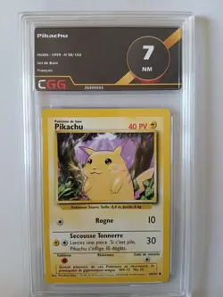 Carte pokemon Francais Pikachu (BS 58) Set de Base CGG 7 26500035 - Image 1