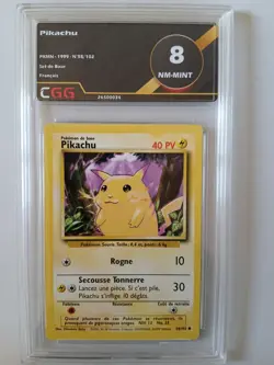 Carte pokemon Francais Pikachu (BS 58) Set de Base CGG 8 26500034 - Image 1