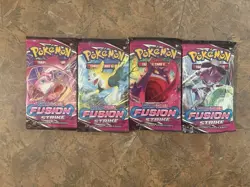Pokemon TCG | Sword & Shield | Fusion Strike Booster Pack Art Set | 4 Packs - Image 1
