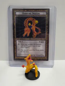 Yu-Gi-Oh Dungeon Dice Monsters - Figure & Card - Darkfire Dragon - Image 1
