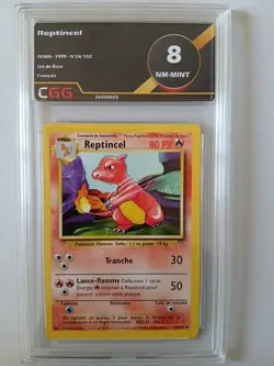 Carte pokemon Francais Reptincel (BS 24) Set de Base CGG 8 26500025 - Image 1