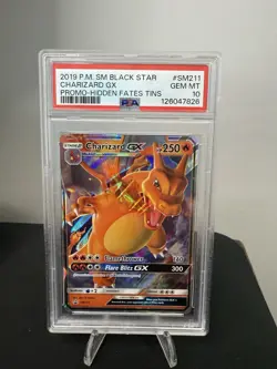 PSA 10 Gem Mint Charizard GX SM Black Star Promos Holo Pokemon SM211 - Image 1