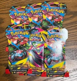 (6) x Pokemon Mega Evolutions Sleeved Booster Packs Sealed (Lot Of 6) Random Art - Image 1