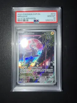 2023 POKEMON SVP EN-SV BLACK STAR PROMO #013 MIRAIDON PSA 10 - Image 1