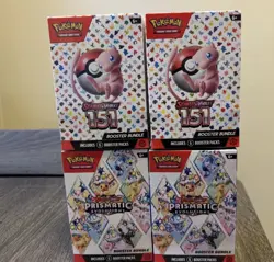 Pokemon TCG Prismatic Evolutions and 151 Booster Bundle Lot - SEALED 4 PACK! - Image 1