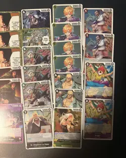 One Piece Card Lot From The Newest Set Op13 All English NM Lot Of 70 Cards - Image 4