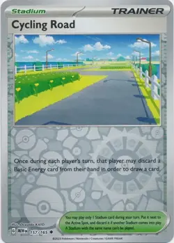 Cycling Road 157/165 Reverse Holo Pokemon 151 Card Near Mint English - Image 1