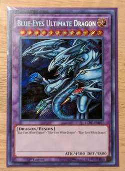 Yu-Gi-Oh Blue-Eyes Ultimate Dragon LCKC-EN057 Secret 1st Edition LP - Image 1