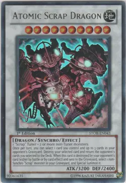 Yugioh! LP Atomic Scrap Dragon - STOR-EN043 - Ultra Rare - 1st Edition Lightly P - Image 1